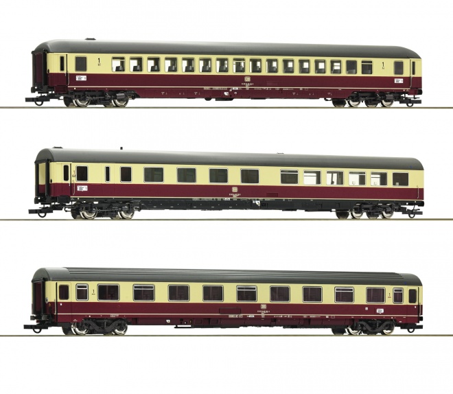 Set of 3 Passenger cars of TEE 26/27 Erasmus (Set 2)<br /><a href='images/pictures/Roco/Roco-74123.jpg' target='_blank'>Full size image</a>